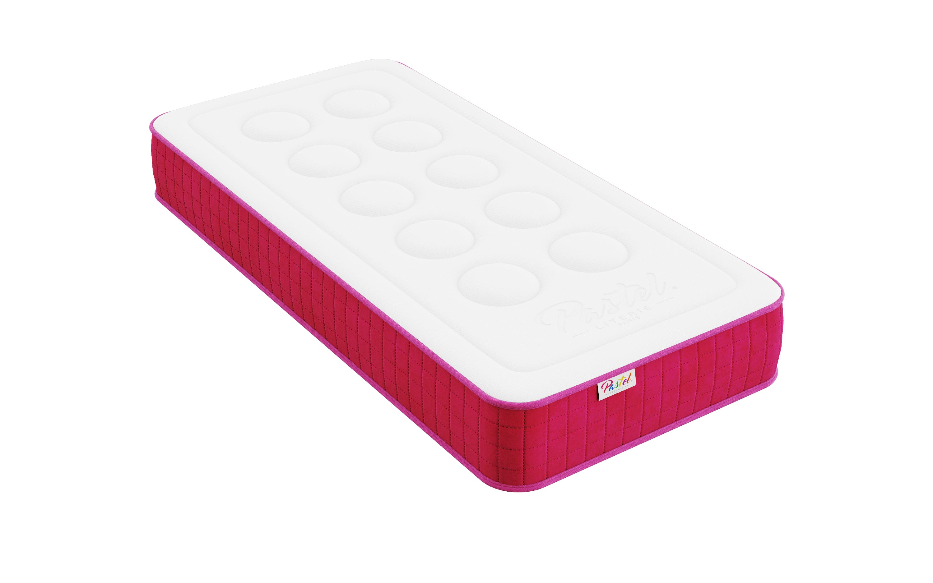 Matelas enfant mousse mémoire de forme - PASTEL KID GRIS 17 cm